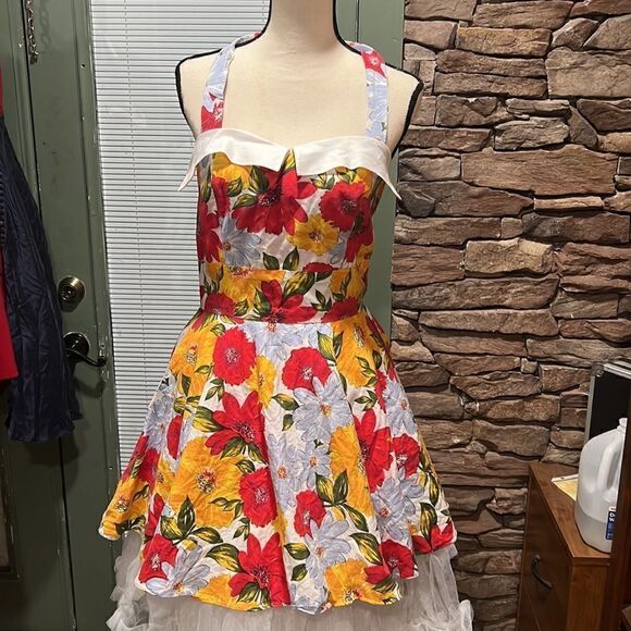 125. Handmade Vintage 50’s Pinup style Apron choose your color - Picture 4 of 7